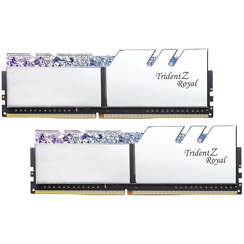 G.Skill Trident Z Royal Series 2x8GB 2x16GB Kit 288-Pin SDRAM DDR4 3600MHz 4000MHz Dual Channel Desktop Memory - Silver