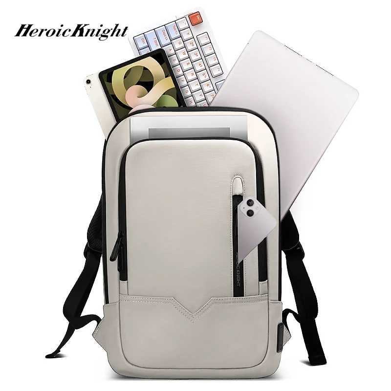 Heroic Knight Work Backpack Men Waterproof Business Slim Laptop Backpack 15.6” Elegant Fashion Backpack Daily Commute Travel Bag