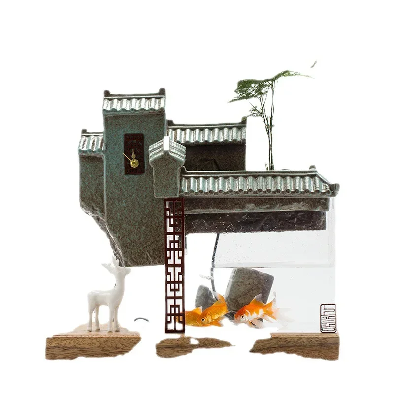 

Flowing water makes money, fountain water feature ornament, fish tank landscaping, feng shui lucky office