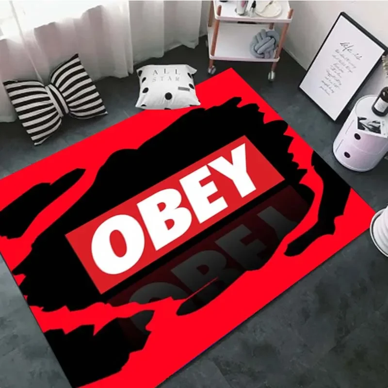 Various Sizes Carpet Big Face Pattern Rug Obey Carpet for Living Room Non-slip Bathroom Rug Play Mat Carpets Area Rug Carpets