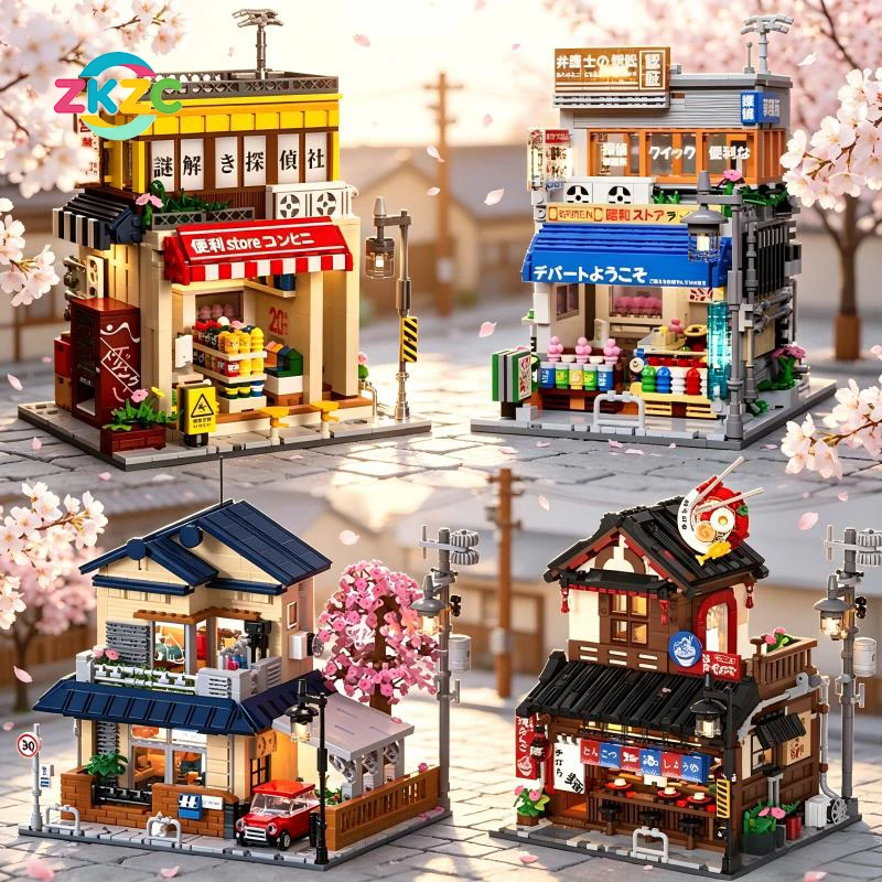 city-architecture-japanese-tea-shop-detective-agency-building-blocks-set-sakura-tree-figures-diy-bricks-toys-christmas-gift