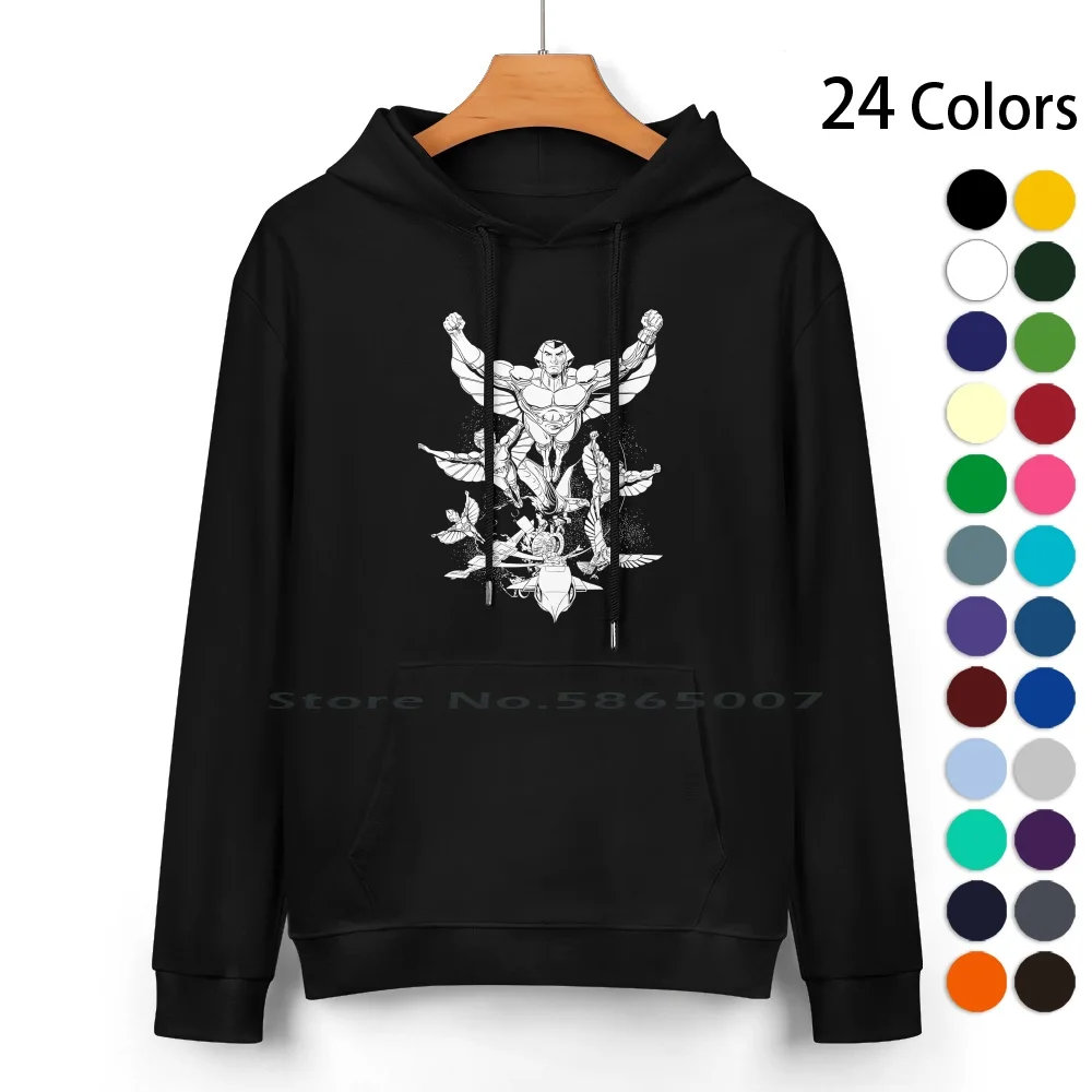 Cyber Cotton Hoodie Sweater 24 Colors Silverhawks Steelheart Steelwill Thundercats 100% Cotton Hooded Sweatshirt For Women Men