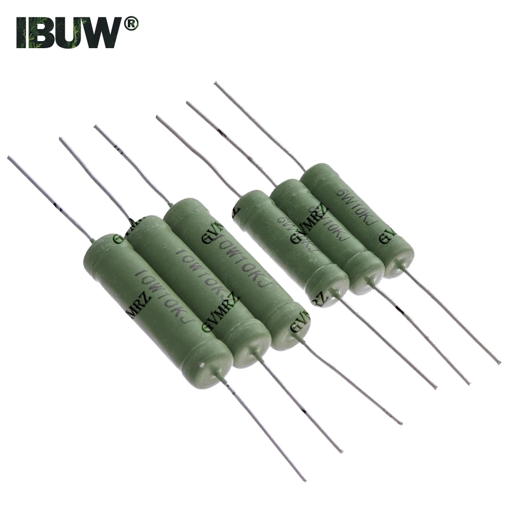 5PCS RX21 Wirewound Power Resistor DIP Type 6W 10W High Wattage Axial Resistor 0.05Ω–10KΩ Assorted Values