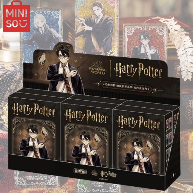 Miniso Harry Potter Magic World Series Blind Box Quicksand Acrylic Figure Collect Desktop Ornament Decor Birthday Sprise Gifts