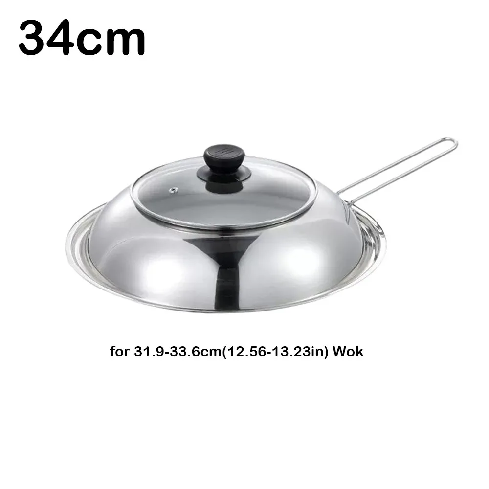 New 28/30/32/34cm Oil Splatter Guard Heat Resistant Visible Pot Lid Detachable Wok Splatter Lid Home Kitchen