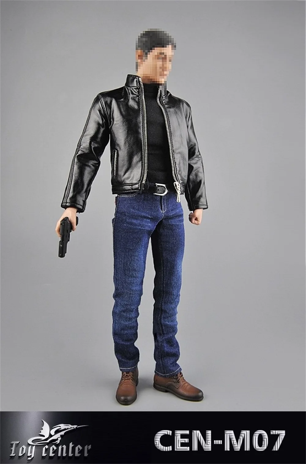 

1/6th Toy center CEN-M07 Fashion Male Agent Leather Dress Suit Pistol No Body For 12inch Action Figures Collect