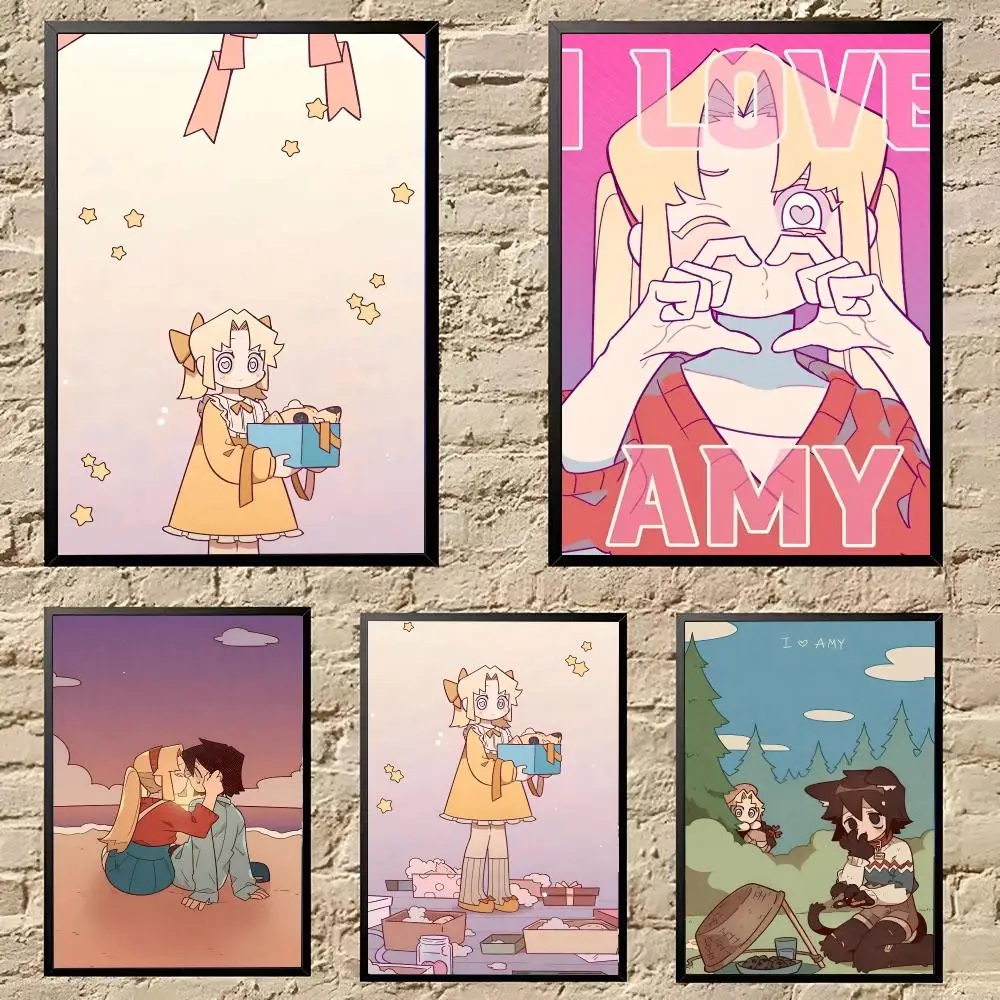 Korean Girls-S Love Anime I Love Amy Poster Poster HD Self Adhesive Waterproof Wall Art Ideal For Home Office Dorm Bedroom Great