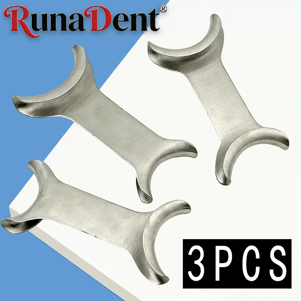 

3pcs Dental Orthodontic Double Ended Lip Cheek Retractor for Teeth Whitening Mouth Opening Autoclavable Stainless Steel Tool