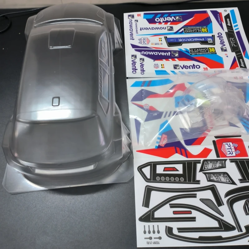 TC201 1/10 Skoda Fabio RC Rally Body Shell, 190mm x 257mm Tamiya Chassis TT01 TT02