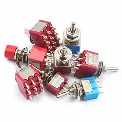 5pcs/lot MTS-102 103 MTS-202 203 Toggle Switch 6A 125VAC on on SPDT 6mm Mini Switch DPDT on off on