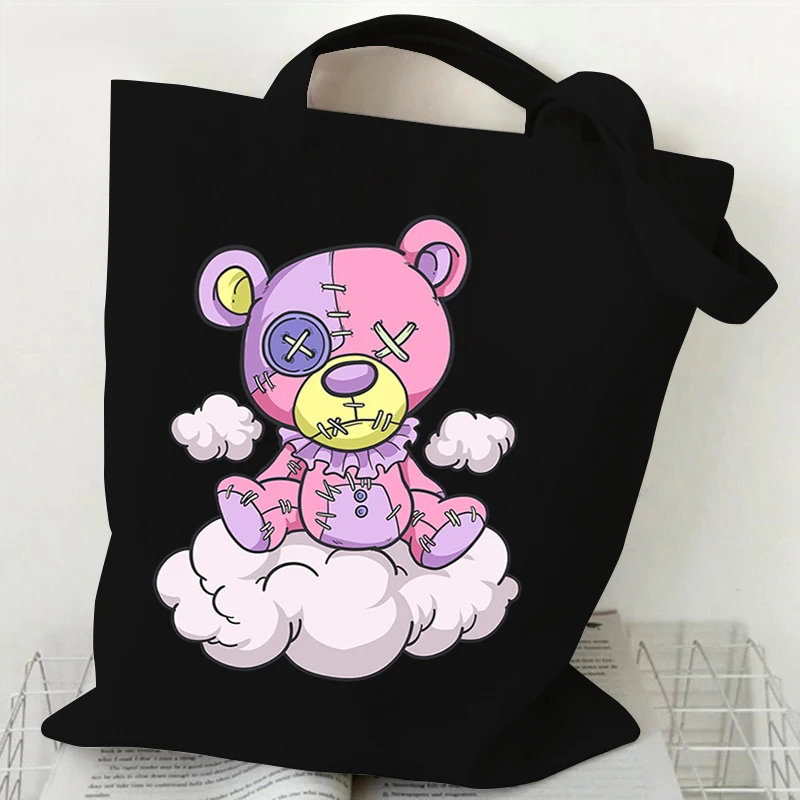 Diablo Style Bear Small Backpack Women's Shopping Purse Mobile Phone Travel Bag Student Pastel Goth Teddy Bear Backpacks Girl