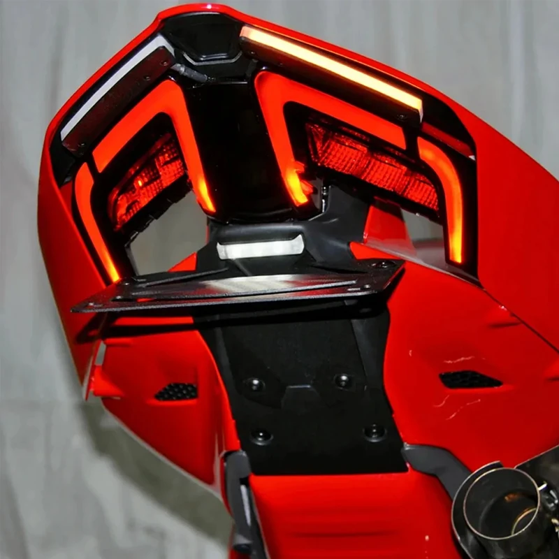 حامل لوحة ترخيص جديد إشارة الانعطاف حامل لوحة ترخيص متكامل ذيل قصير لـ Panigale V2 V4 V4S Streetfighte V4 V2 2025+