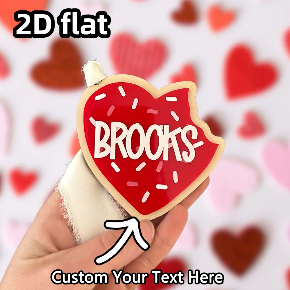 قطعة واحدة من علامة اسم عيد الحب، علامة اسم السلة على شكل قلب، علامة هدية عيد الحب الشخصية، ديكور عيد الحب للأطفال