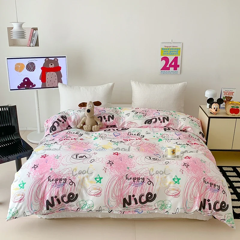 

MissDeer 1pc Duvet Cover 100% Cotton Comforter Cover Fashion Printed Quilt Covers Single/Queen Size Bedding 이불커버 (No Pillowcase)