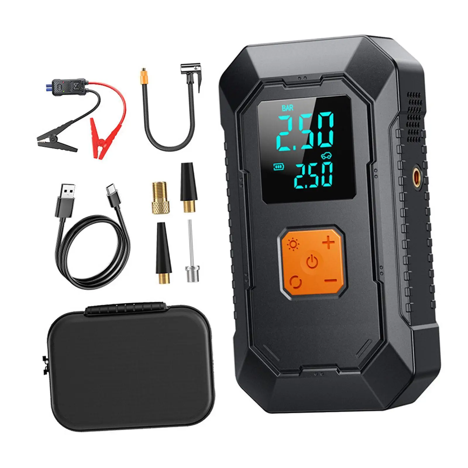 

Автомобильный стартер 12 В, зарядка, многофункциональная перемычка 150PSI