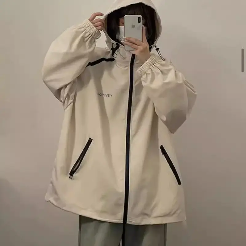 

2025 Autumn New Retro American Hooded Jacket Casual Loose Outdoor