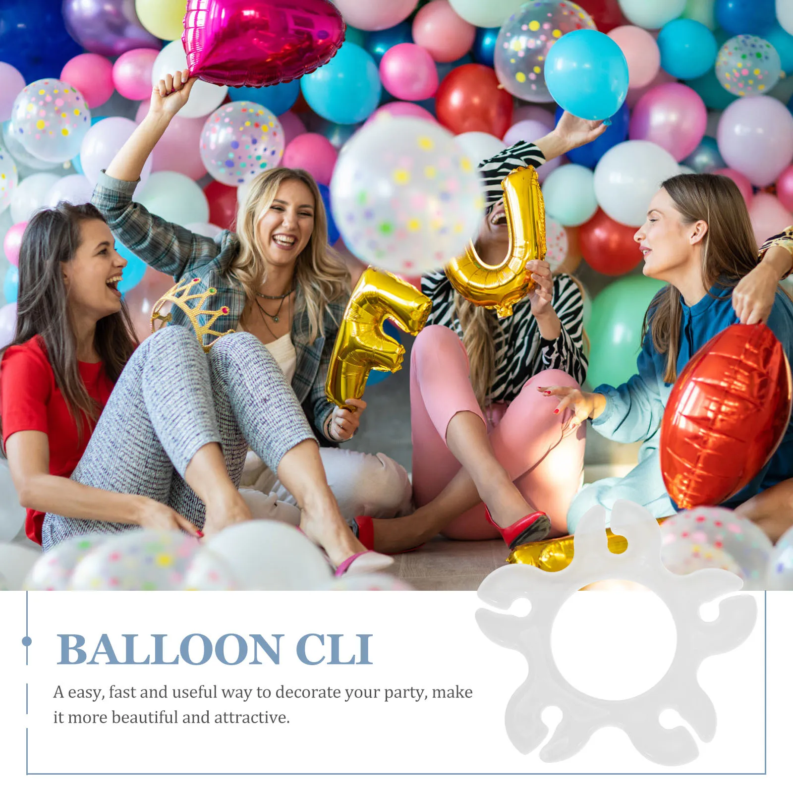 

100pcs Multifunctional Ring Buckle Flower Shape Clip Holder For Party Wedding Decoration Balloon Arch Accessories Plastic