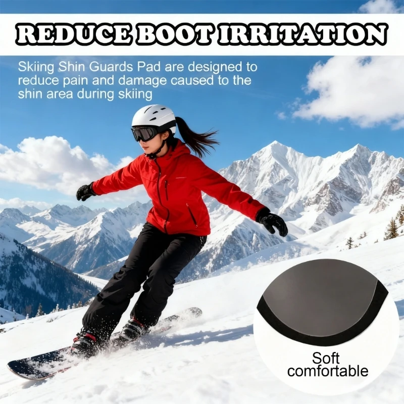 4PCS Washable Ski Shin Guards Neoprene Build Easy to Clean Maintaining Durability Suitable for Repeated Ski Event 4XBB