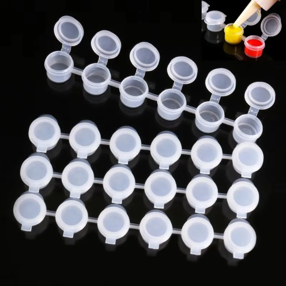 Lot de 5 boîtes vides pour pigments (2/3/5 ml) avec couvercles, mini-récipients de peinture rechargeables pour artistes