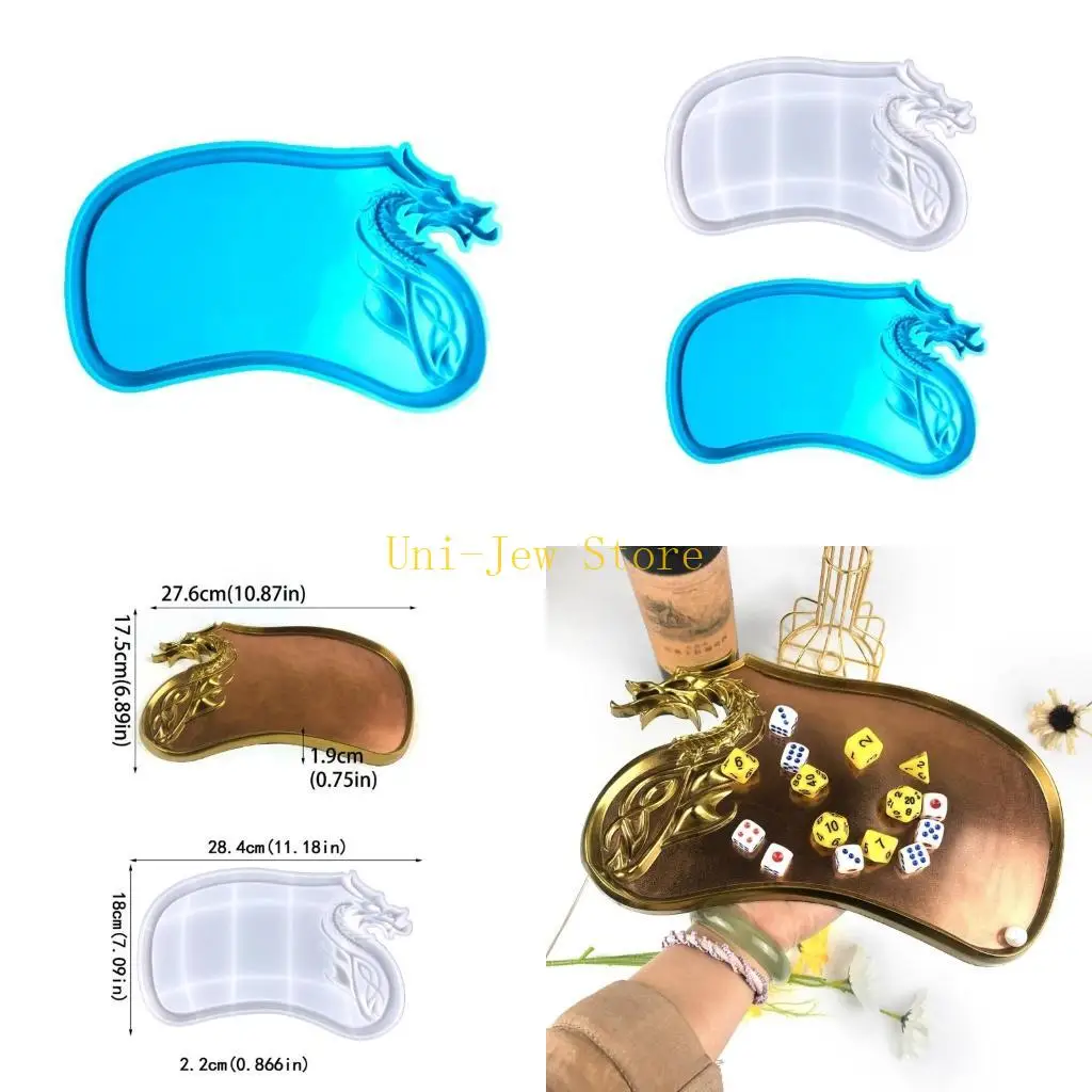 

40GB Dragon Head Shaped Cup Tray Molds Jewelry Tray Moulds Resin Casting Moulds Silicone Molds for DIY Hand Making Trays