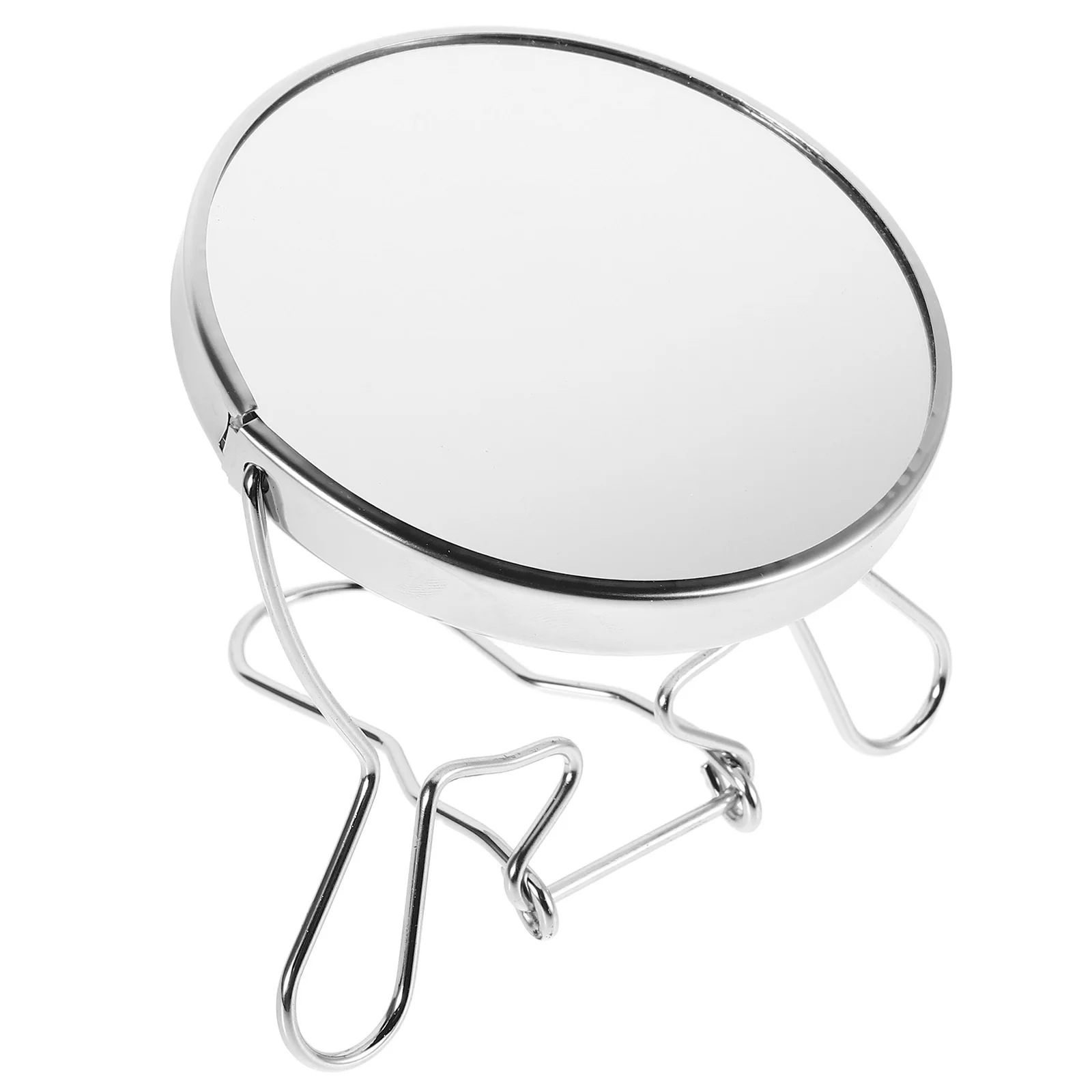 Vanity Mirror Double Sided Creative Makeup Countertop Rotatable Dorm Desk Aluminum