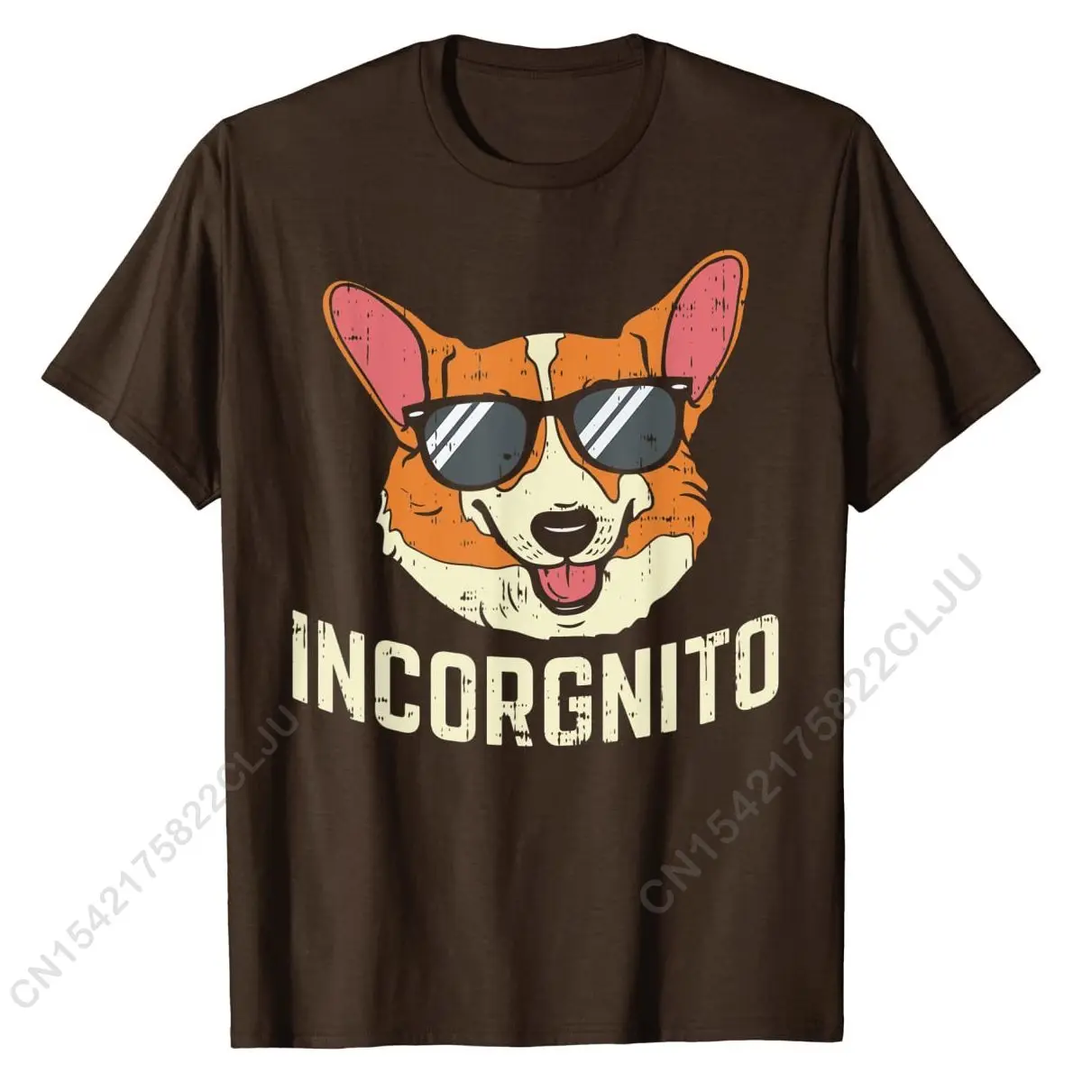 Incorgnito Shirt Funny Welsh Corgi Face Dog Pun Lover Gift T-Shirt Coupons Men T Shirt Summer Tshirts Cotton Simple Style