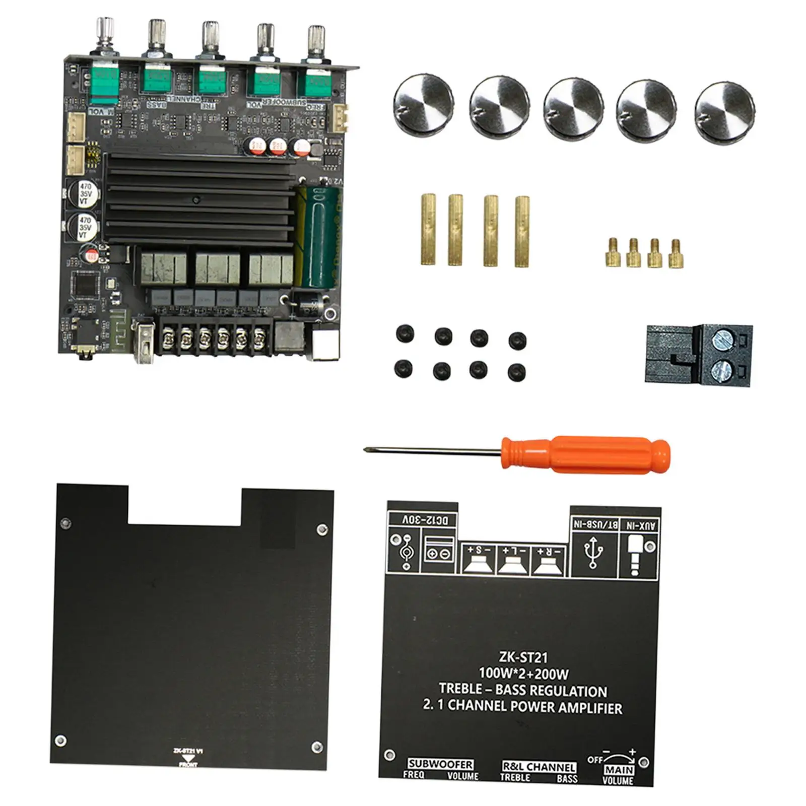 

Digital Amplifier Board Sound System Easy to Install 2.1 Channel Digital Power Subwoofer Amplifier for Office Studio Home Audio