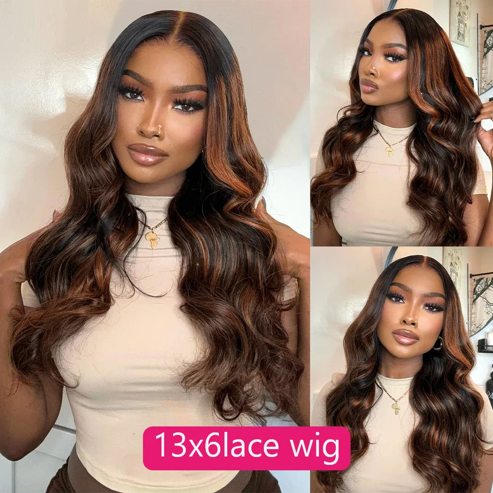 Body Wave HD Lace Front Wigs Human Hair 200 Density FB 30 13x6 HD Transparent Lace Frontal Brazilian Wigs for Women 52 Inch image 4