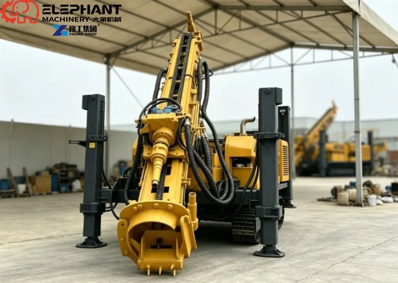 Reverse Circulation Crawler Exploration Rig Matched With Air Compressor For Mine Site Geological Survey Work