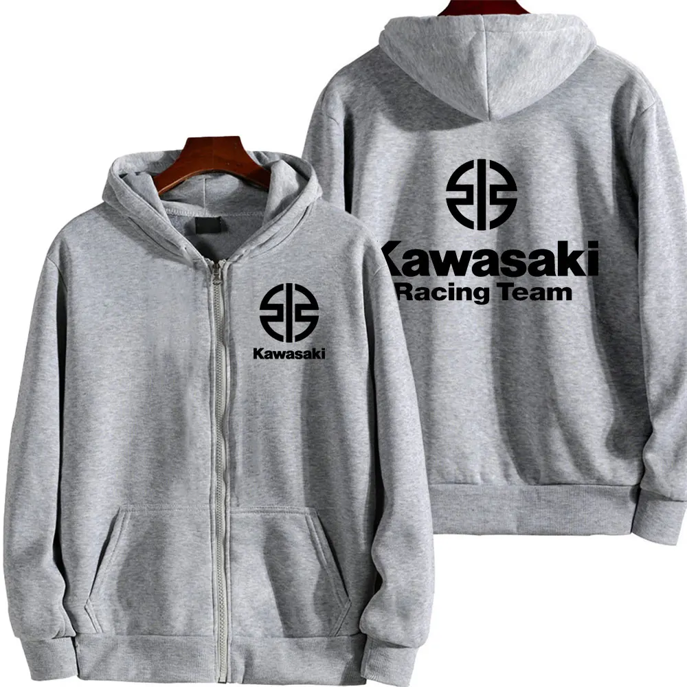 Kawasaki Racing Team Logo Men Zipper Hoodie Spring Autumn Fashion Male Oversized Sweatshirt 2024 New Sport Women Jacket Coats