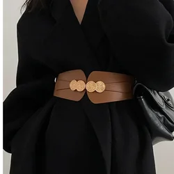 Corset en cuir de haute qualité pour femmes, manteau de robe de joint de taille large élastique, décoration imbibée, mode féminine, environnement de luxe