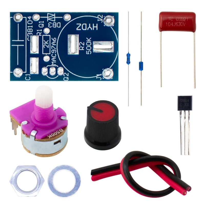100W Dimmer Module DIY Kit with Switch Potentiometer Speed Regulation Module for Arduino Electronic Suite laboratory