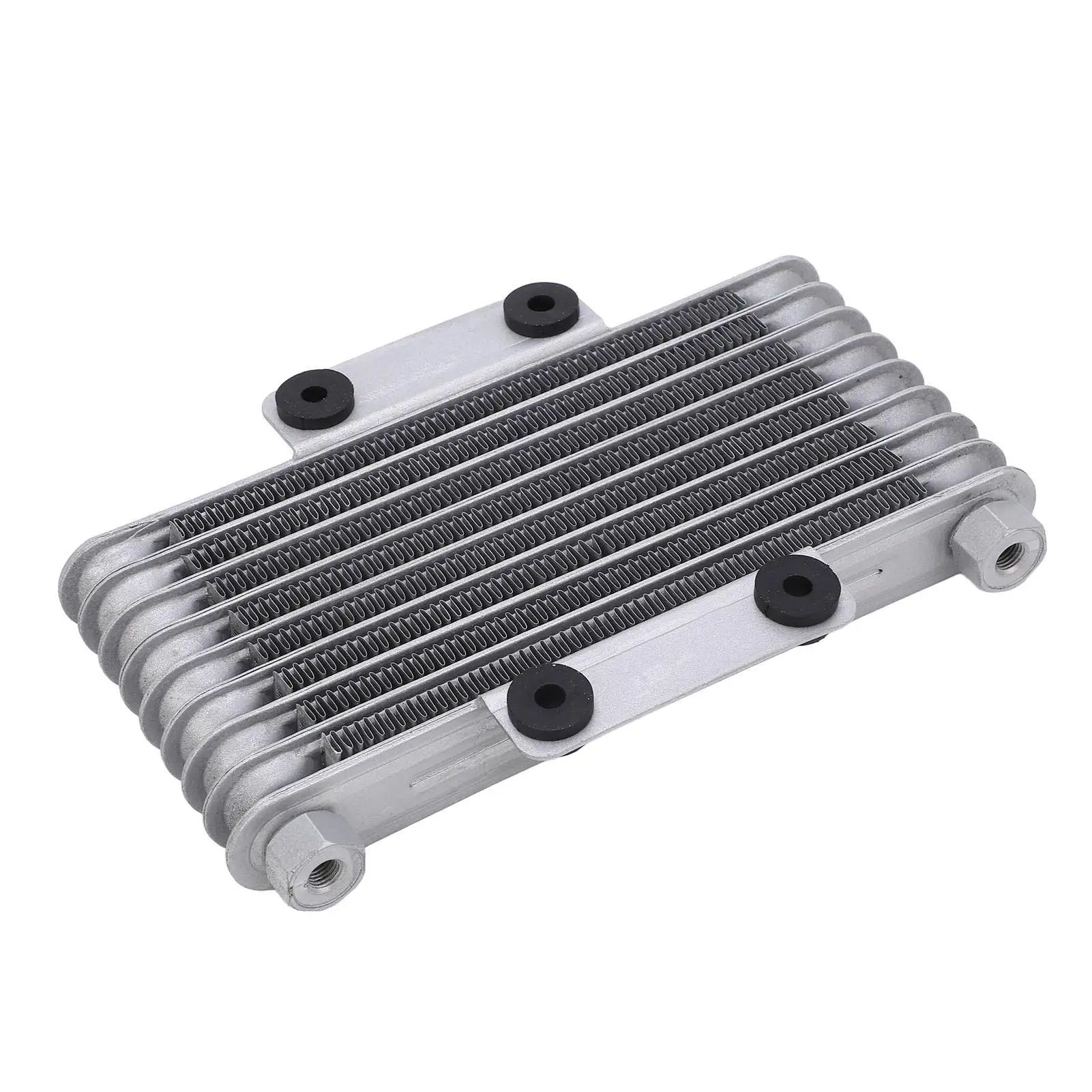 Motorcycle Engine Oil Cooler Silver Motorcycle Oil Cooler High Hardness Quick Cooling 8 Row for gy6 12 cc -25 cc Motocross ATV