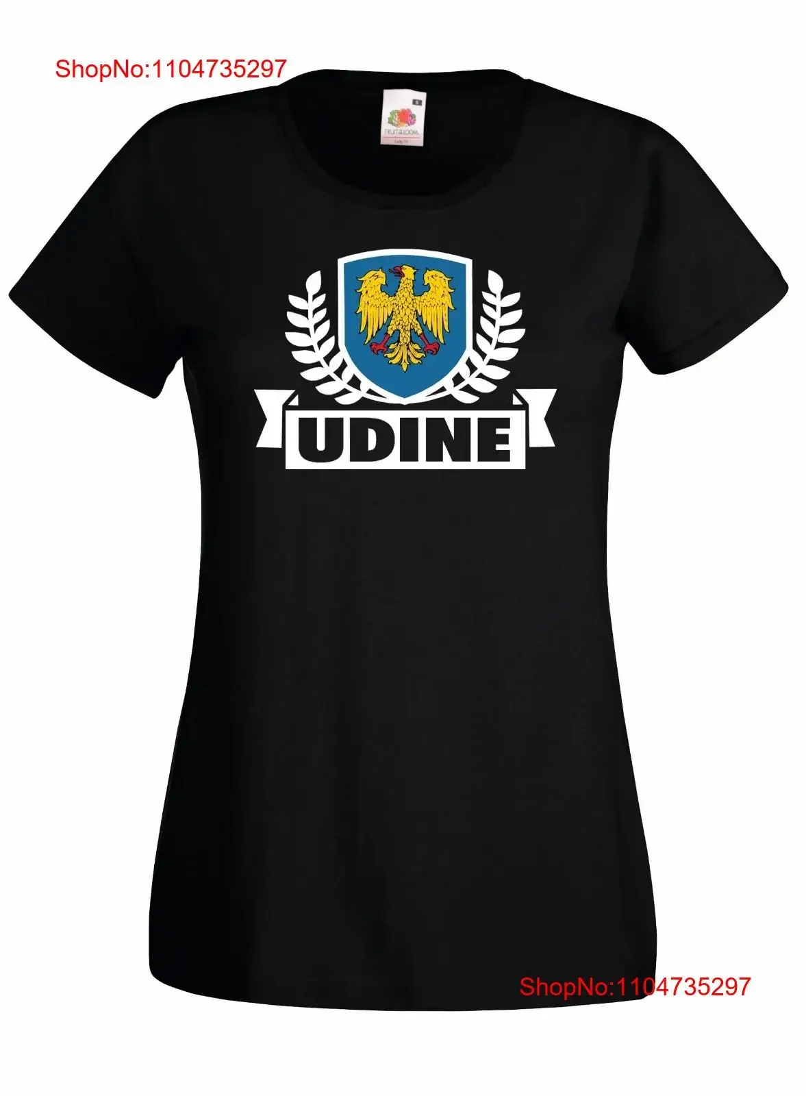 Mujer J1395 Udine Friuli Escudo de armas Ultras Terrace Estilo Camiseta vintage Lavado Casual Ropa de diseñador Moda Versátil