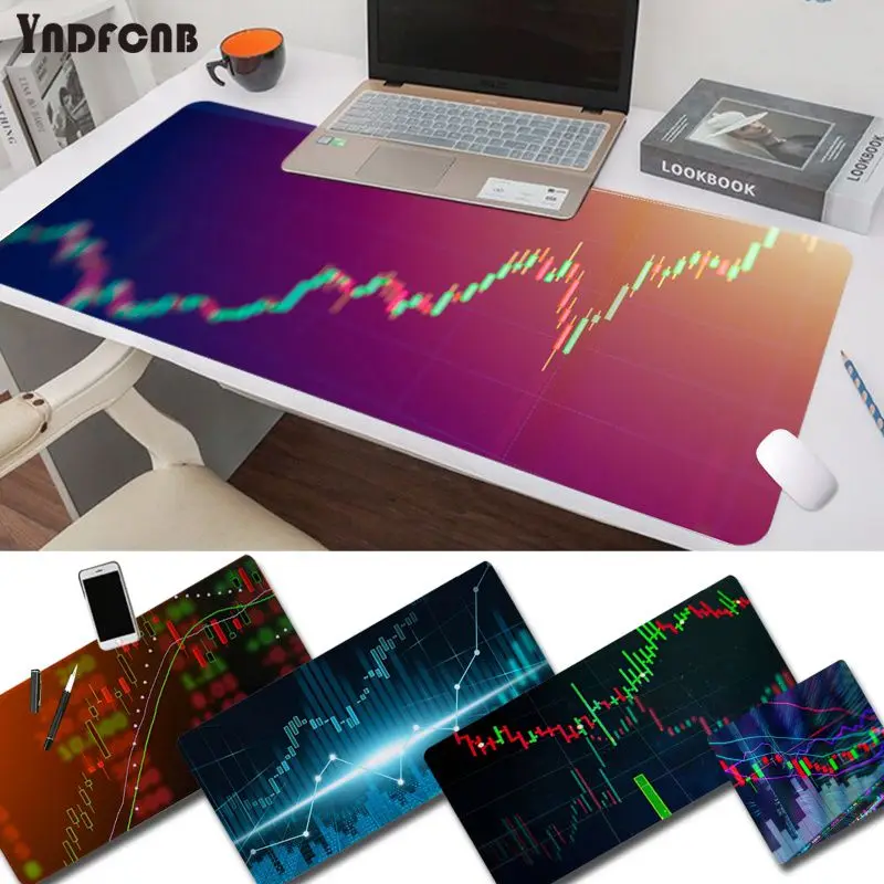 Stock Market Mousepad Hot Large Gaming Mouse Pad XL Locking Edge  Size for Gameing World of tanks CS GO Zelda