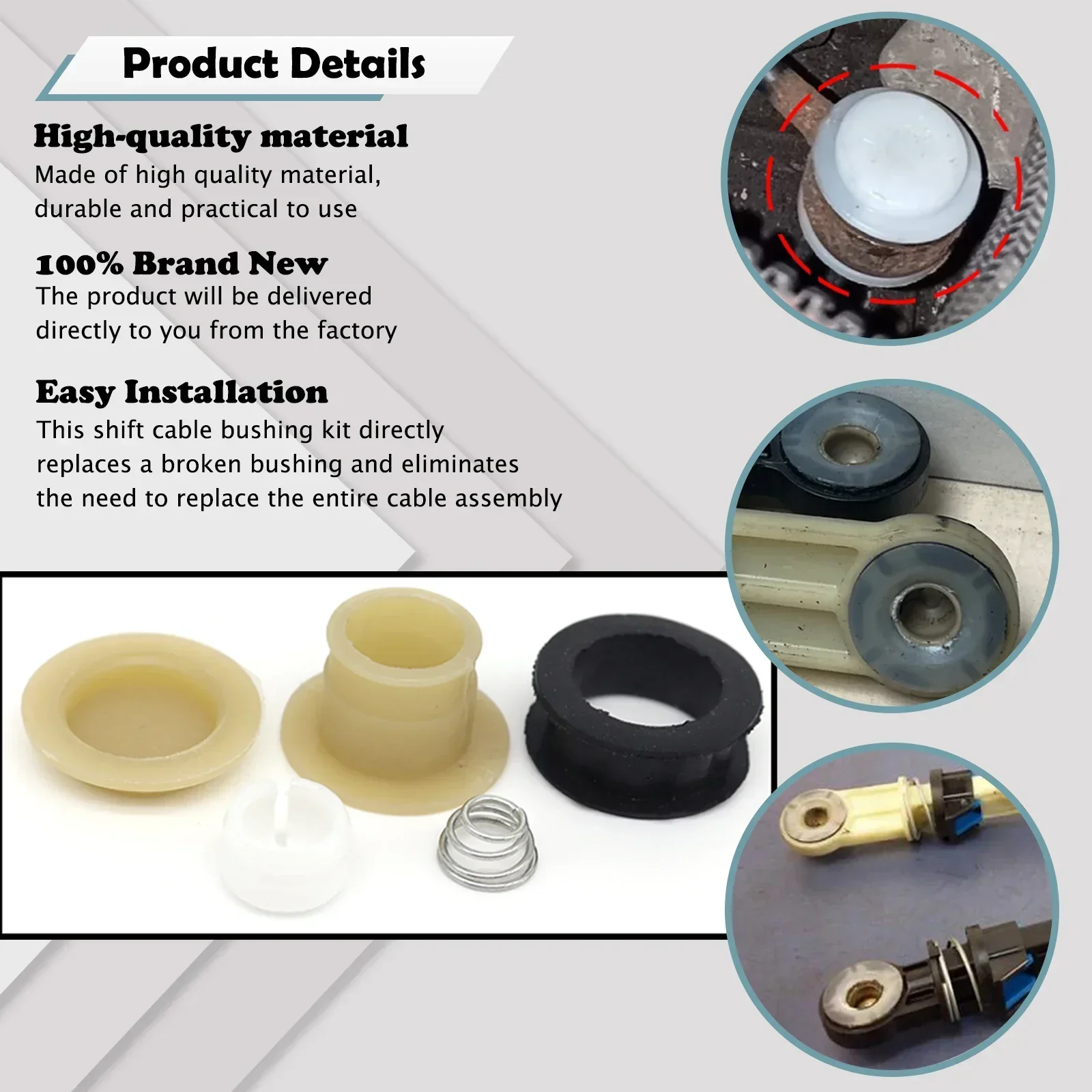 2pc Manual Gear Shift Selector Lever Linkage Cable Shifter Bushing for Opel/Vauxhall Antara 2006-2015 Trans Accessories Parts view 4