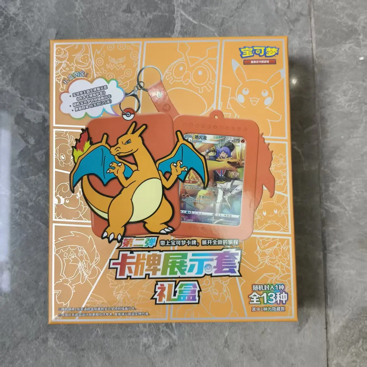 رائجة البيع الأصلي البوكيمون التجارة Ptcg بطاقة البوكيمون TCG عرض علبة هدية صندوق 2nd الطبعة البوكيمون TCG عرض مجموعة هدية صندوق