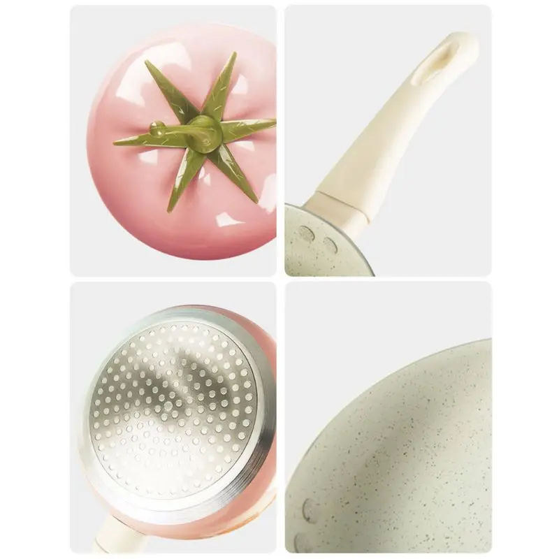 Sartén con forma tomate y fruta KX4B, olla para cocinar, cacerola, Cocina Inducción, utensilios cocina aluminio