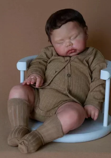 DLS Personalizowana Limitowana Edycja 25-calowa Lalka Reborn Żółciak z Ręcznie Włosami, Gotowa Lalka z Różnymi Sukienkami