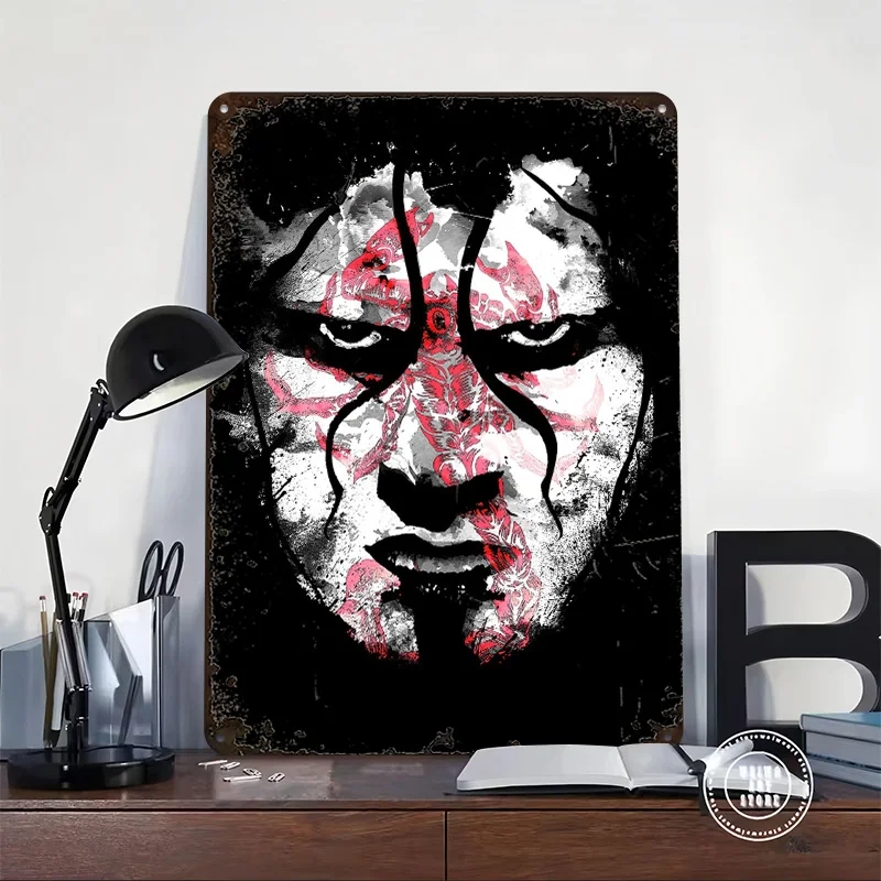 ملصقات ملصق معدنية من الألومنيوم للمصارعة على جدار الفن جدارية قابلة للتخصيص علامات القصدير المعدنية لتزيين جدران الفن