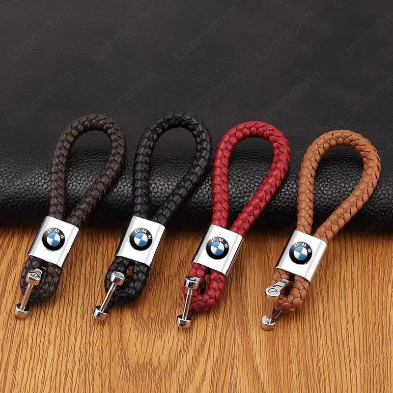 For Bmw M Performance E46 E90 E60 F10 F30 E39 E36 F20 E87 E88 X1 X3 X5 X7 Metal Leather Keyring Man Women Luxury Car Keychain