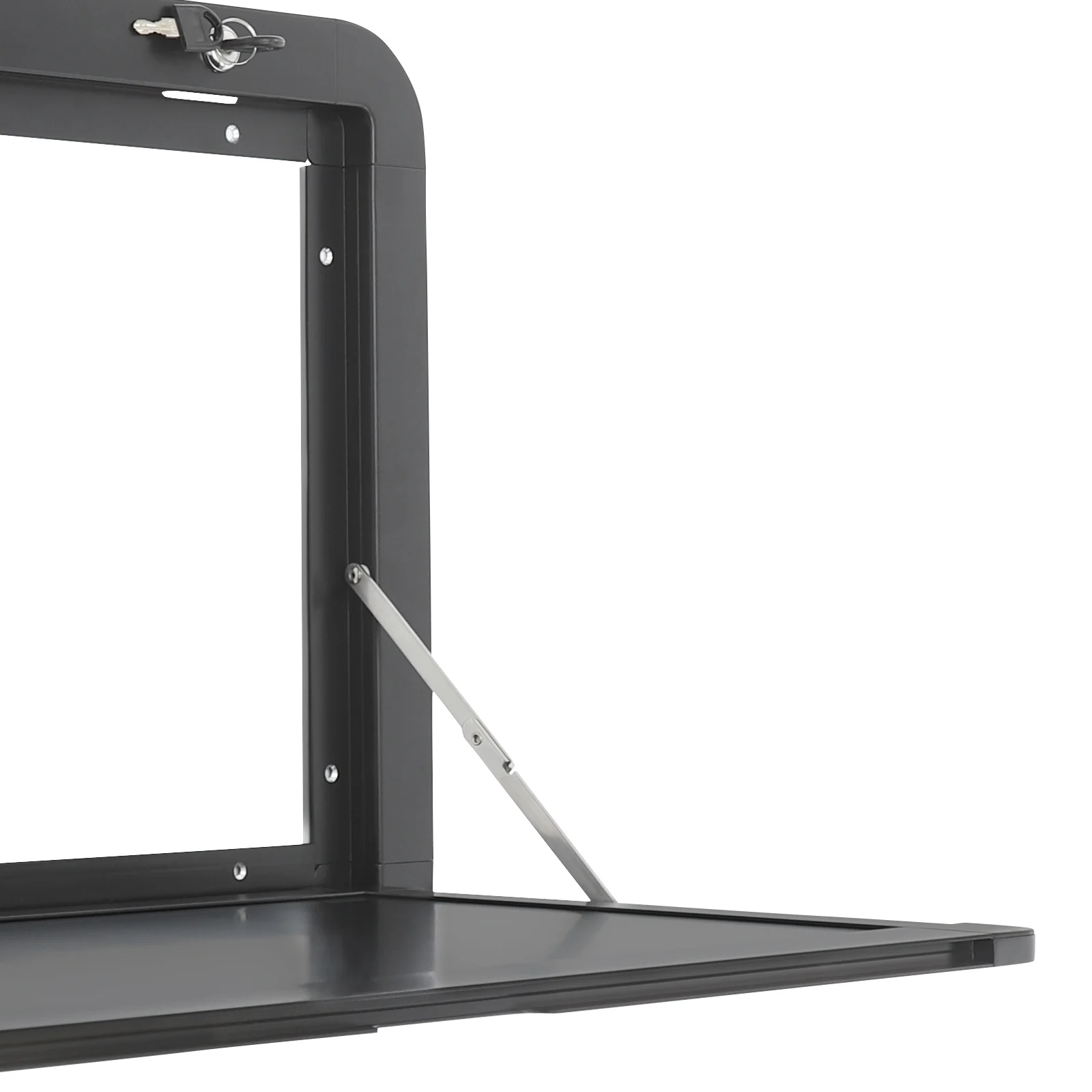 طاولة طعام خارجية قابلة للطي مثبتة على مقطورة من RV مع مزالج قفل سعة تحميل 55 رطلاً ومقطورة 27.95 × 14.17 بوصة #6