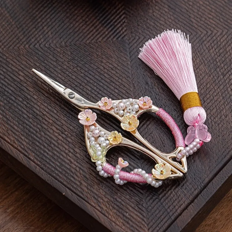 Flower Tassel Tea Scissors for TeaBags Exquisite Small Scissors TeaAccessories Chinese TeaArt