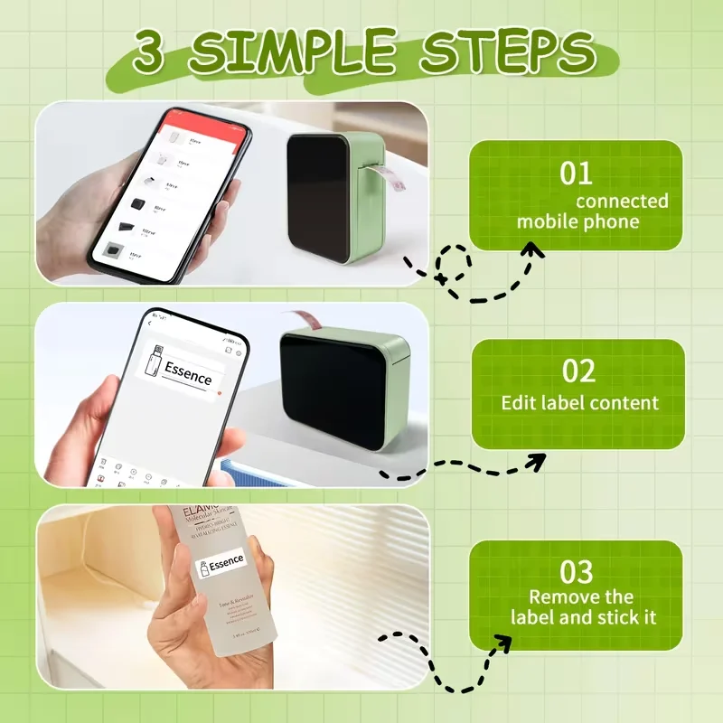Blackout printing label machine Bluetooth price tag label printer name sticker portable thermal printer jewelry sticker