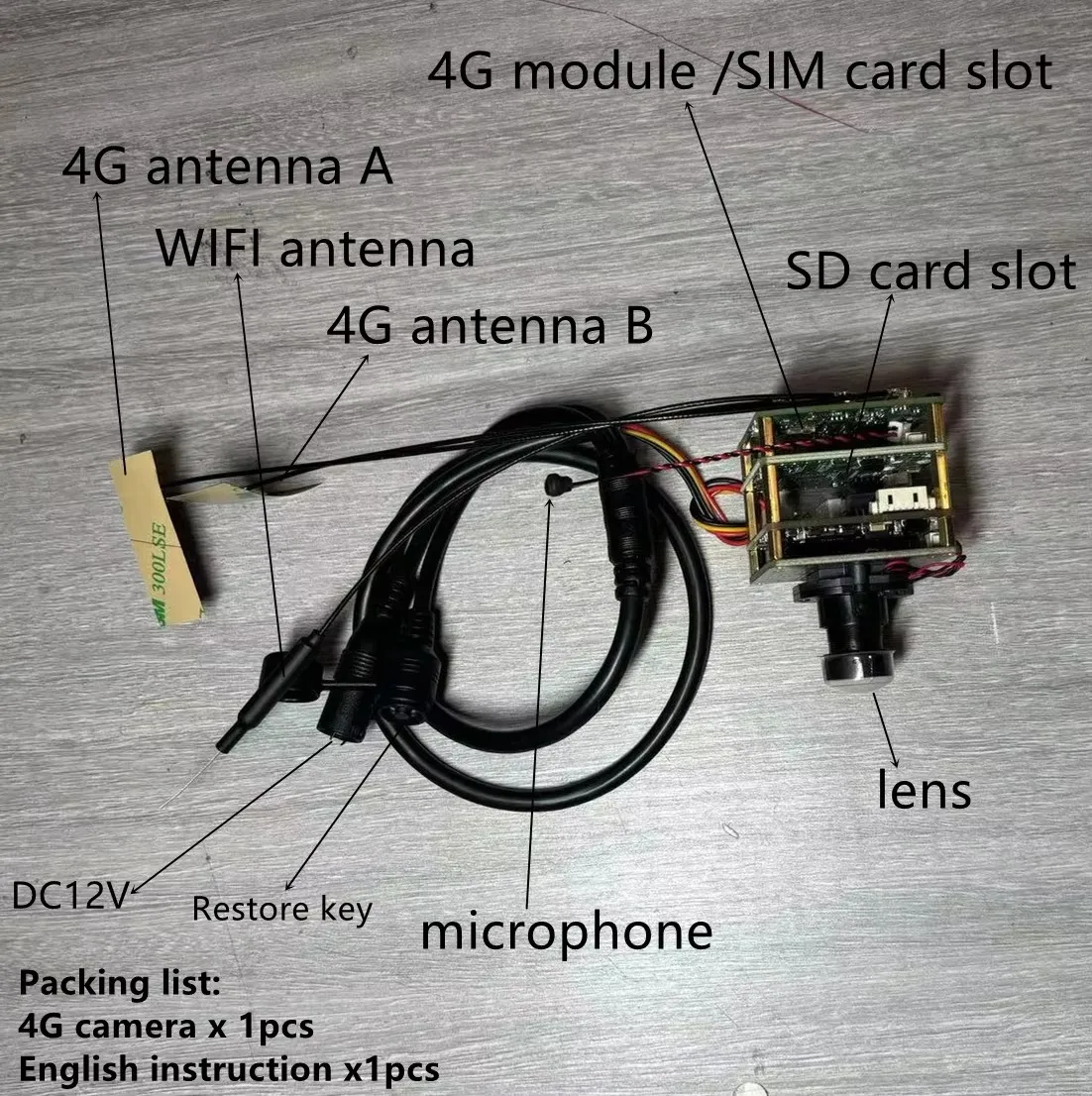IMX415 Sensor Mini SIM Camera, Módulo de câmera de rede, 8MP 5MP 2MP Câmera IP, CCTV Vídeo, Áudio, 3G 4K, 4G, 1/2.8 ", 8.0MP, Camhi