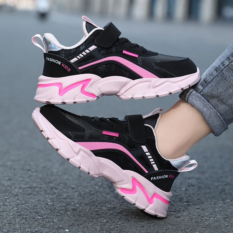 Mädchen-Turnschuhe, modisch, rutschfest, lässig, flach, Laufschuhe für Schüler, Kinder, Outdoor-Sport, Wanderschuhe, Größe 28–39 – Detail 6
