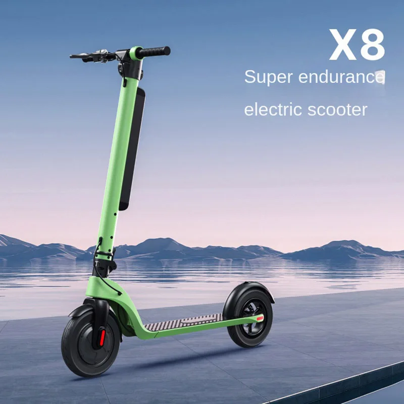 

Портативный электрический самокат X8 Green со съемной литиевой батареей 36 В, 10 Ач, шины 10 дюймов, двигатель 350 Вт, складной мобильный электронный самокат