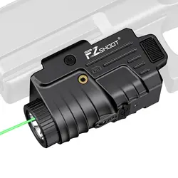 800 Lumens Light Laser Combo Rechargeable For Pistol Flashlight Slidable Rail Glock and Picatinny Rail Green Laser Beam