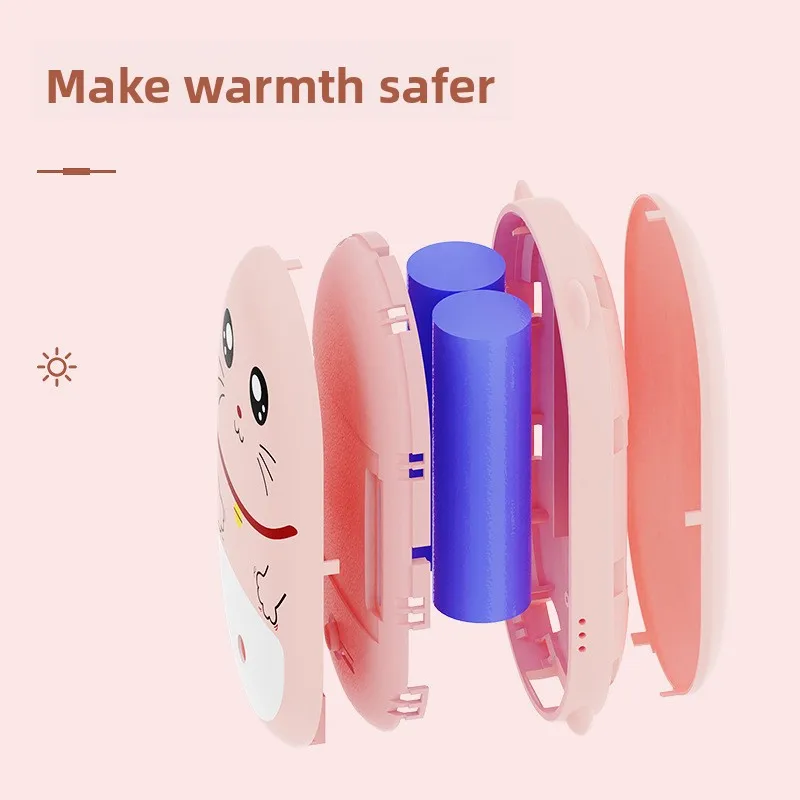 Cute Pet Shaped Electric Hand Warmer USB Charging Portable Waterless Hot Water Bag Dual Purpose 3000mAh Power Bank 2-in-1 - view 3