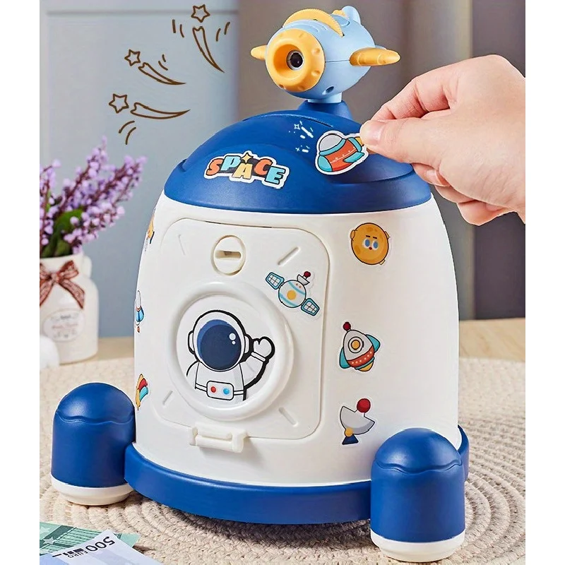 Kids Rocket Bank Speelgoed Multifunctionele ATM Bank Woondecoratie Projectie Speelgoed voor Jongens Meisjes Verjaardag Kerstcadeau